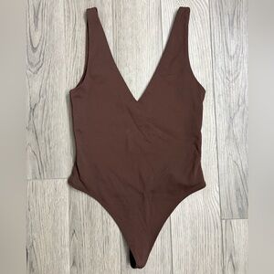 Babaton Chocolate Brown Bodysuit